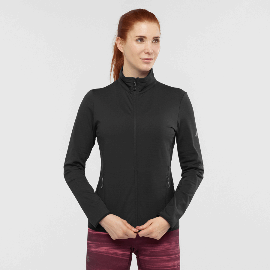 Giacca Strato Intermedio Con Zip Integrale Da Donna Essential Lightwarm Black